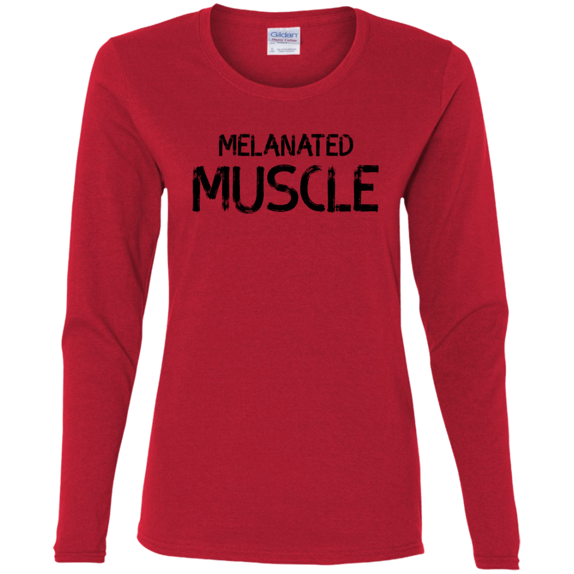 Melanated Muscle G540L Ladies' Cotton LS T-Shirt