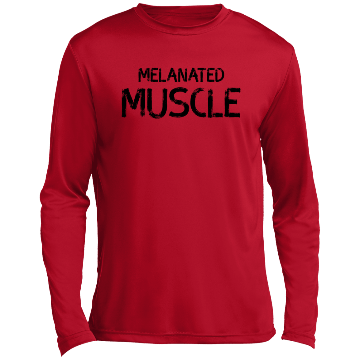 Melanated Muscle Men’s Long Sleeve Performance Tee