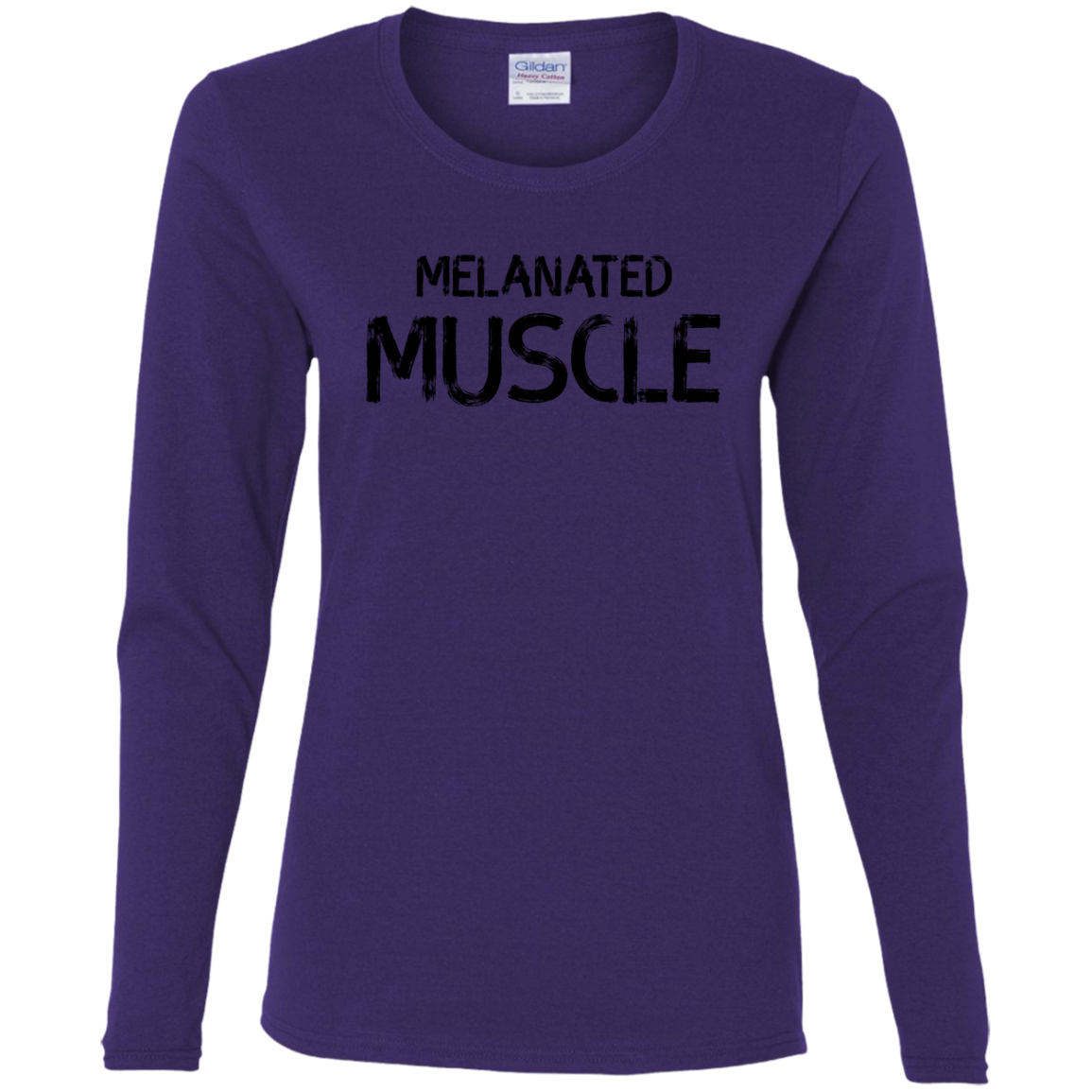 Melanated Muscle G540L Ladies' Cotton LS T-Shirt
