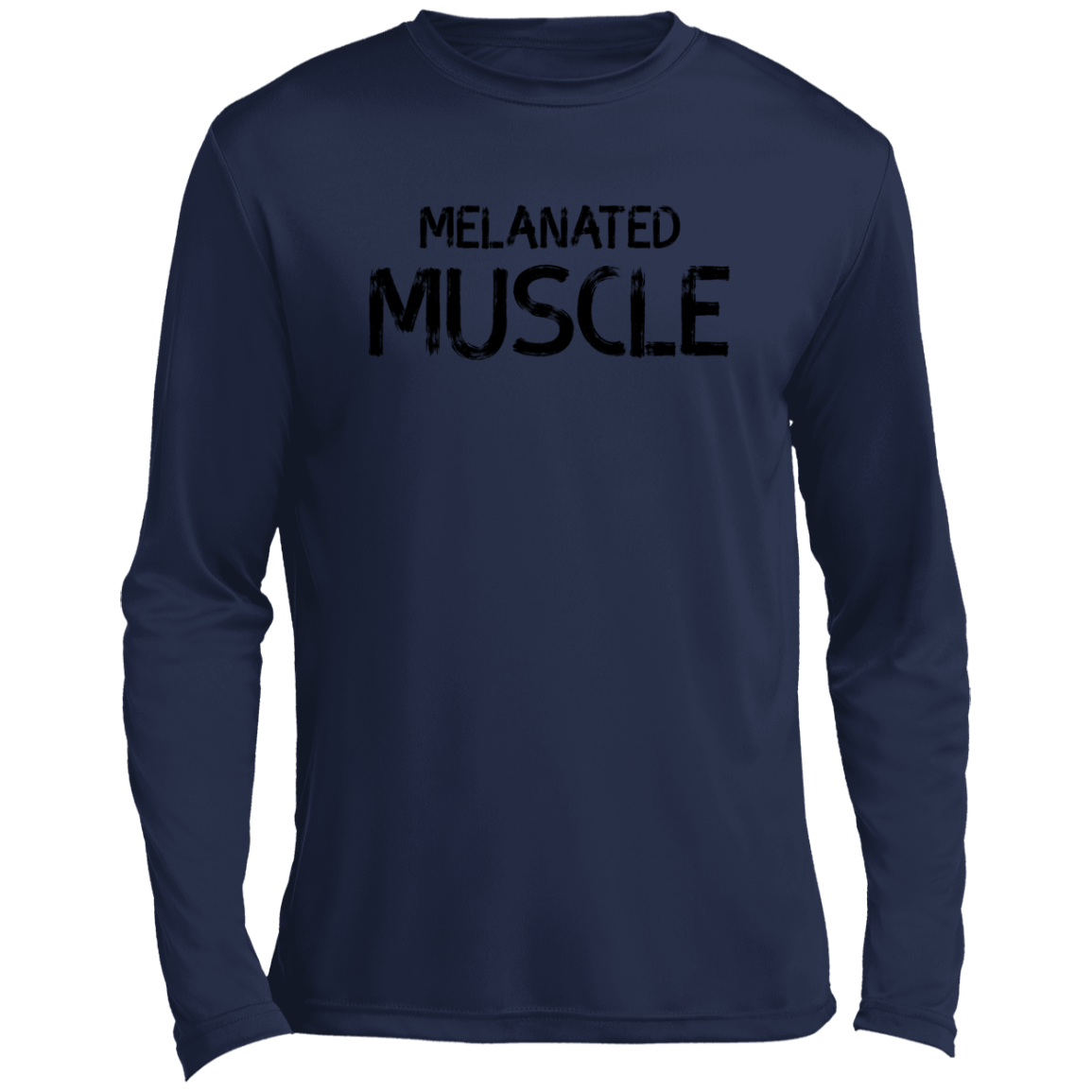 Melanated Muscle Men’s Long Sleeve Performance Tee