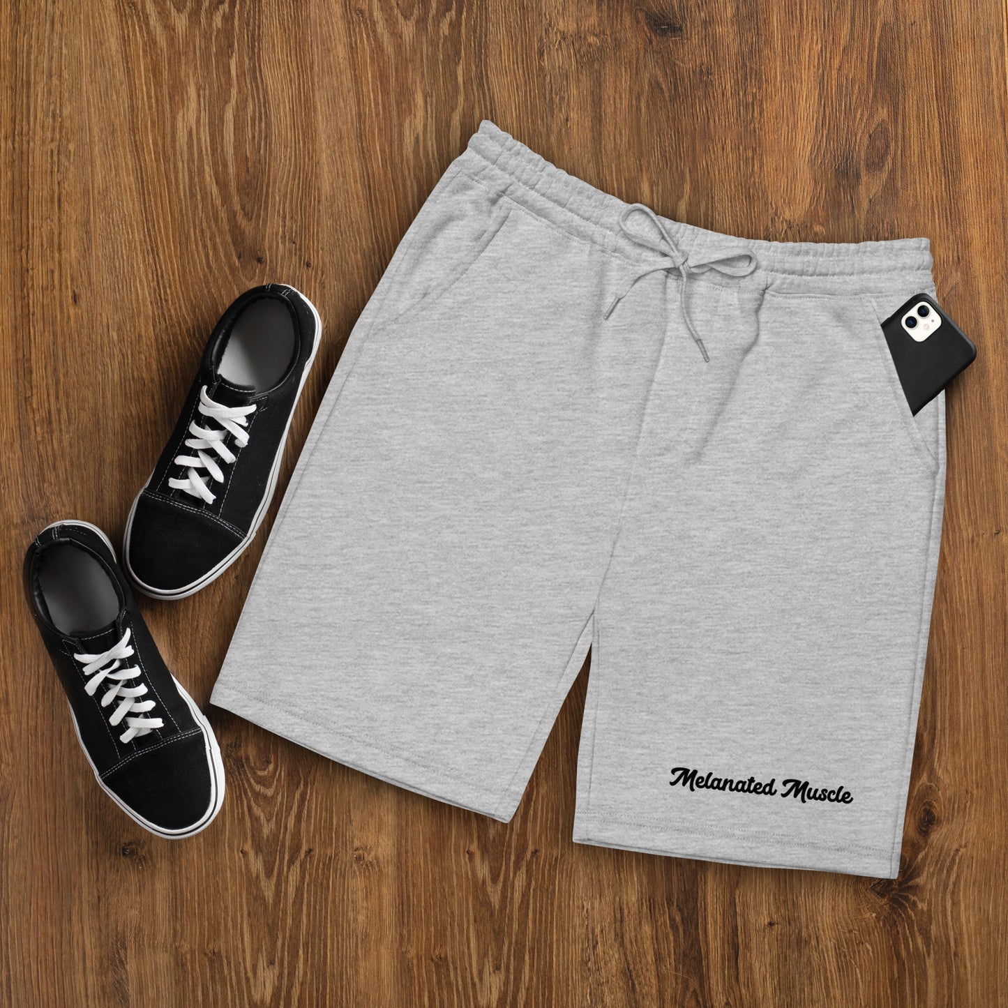 Melanated Muscle Men's fleece shorts