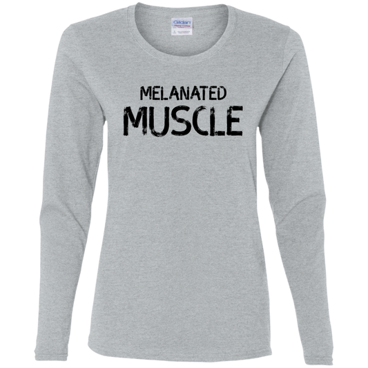 Melanated Muscle G540L Ladies' Cotton LS T-Shirt