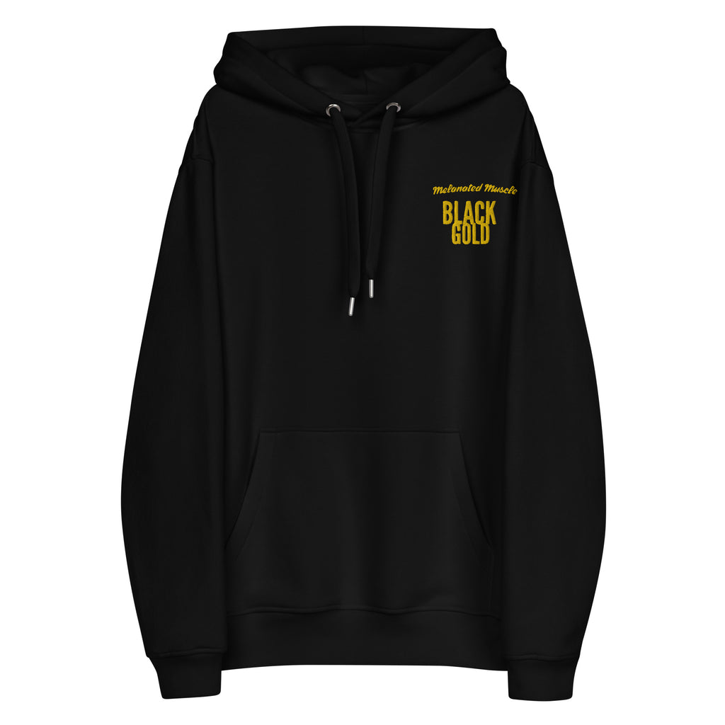 Melanated Muscle Black Gold Premium eco hoodie