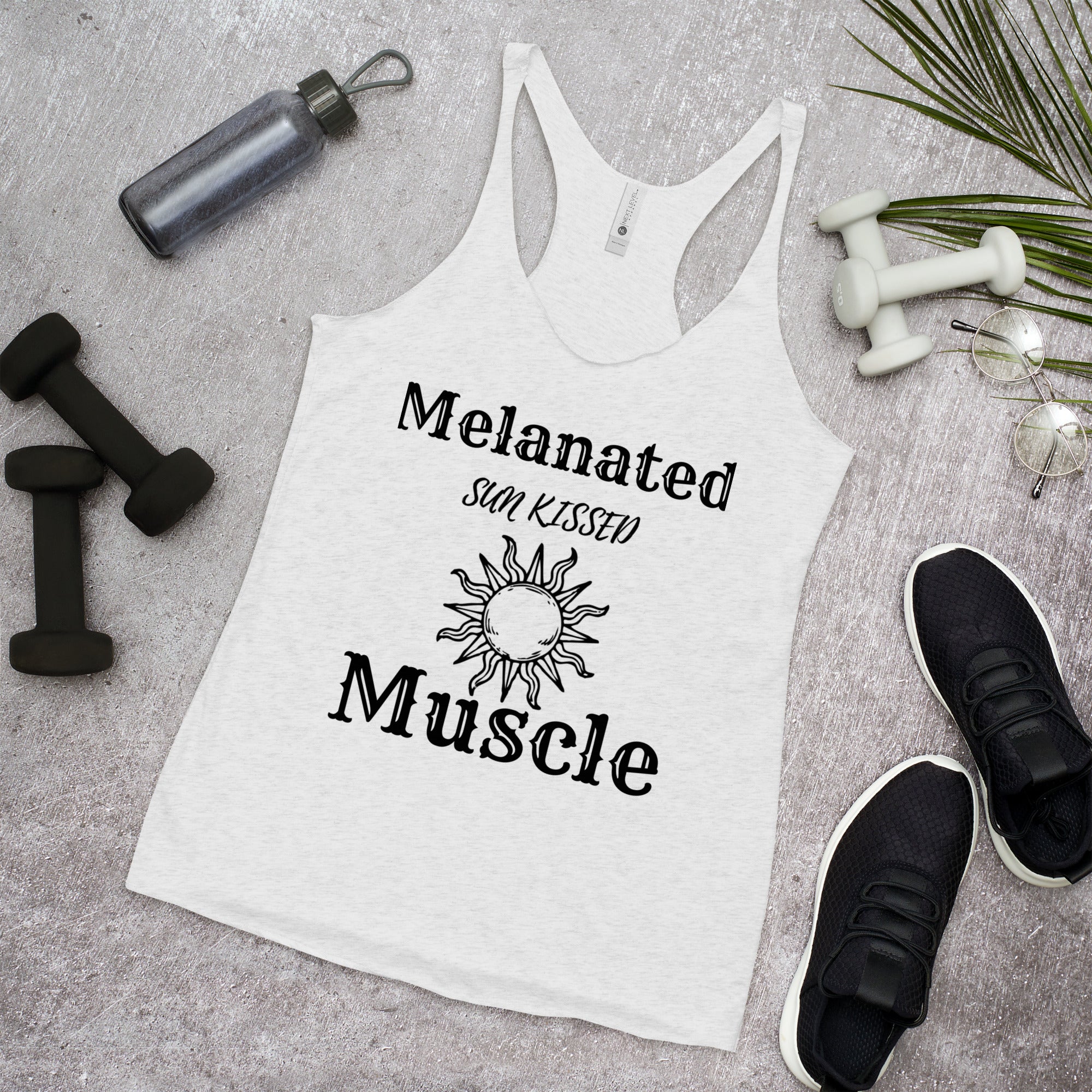 Melanated Muscle Women's Racerback Tank