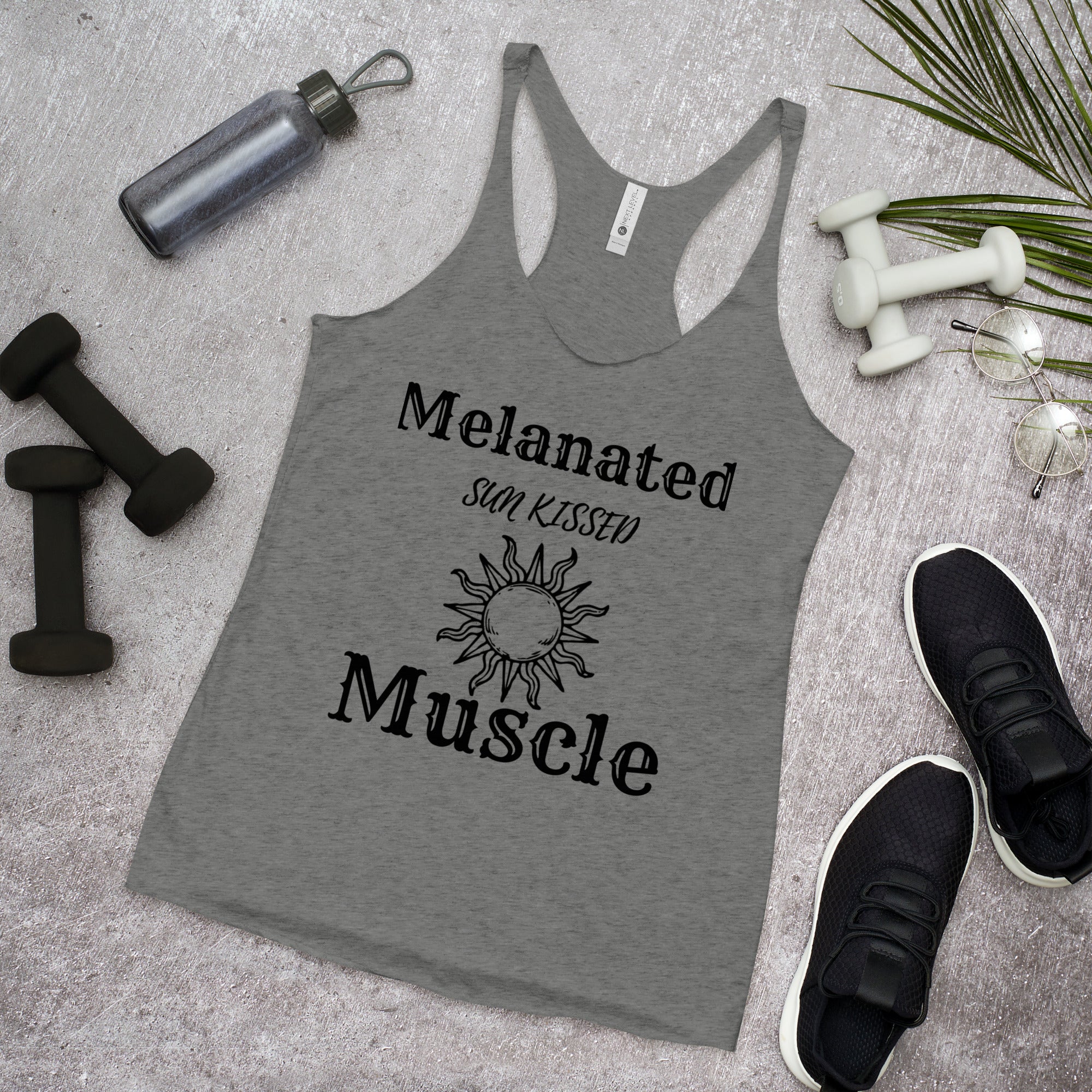 Melanated Muscle Women's Racerback Tank