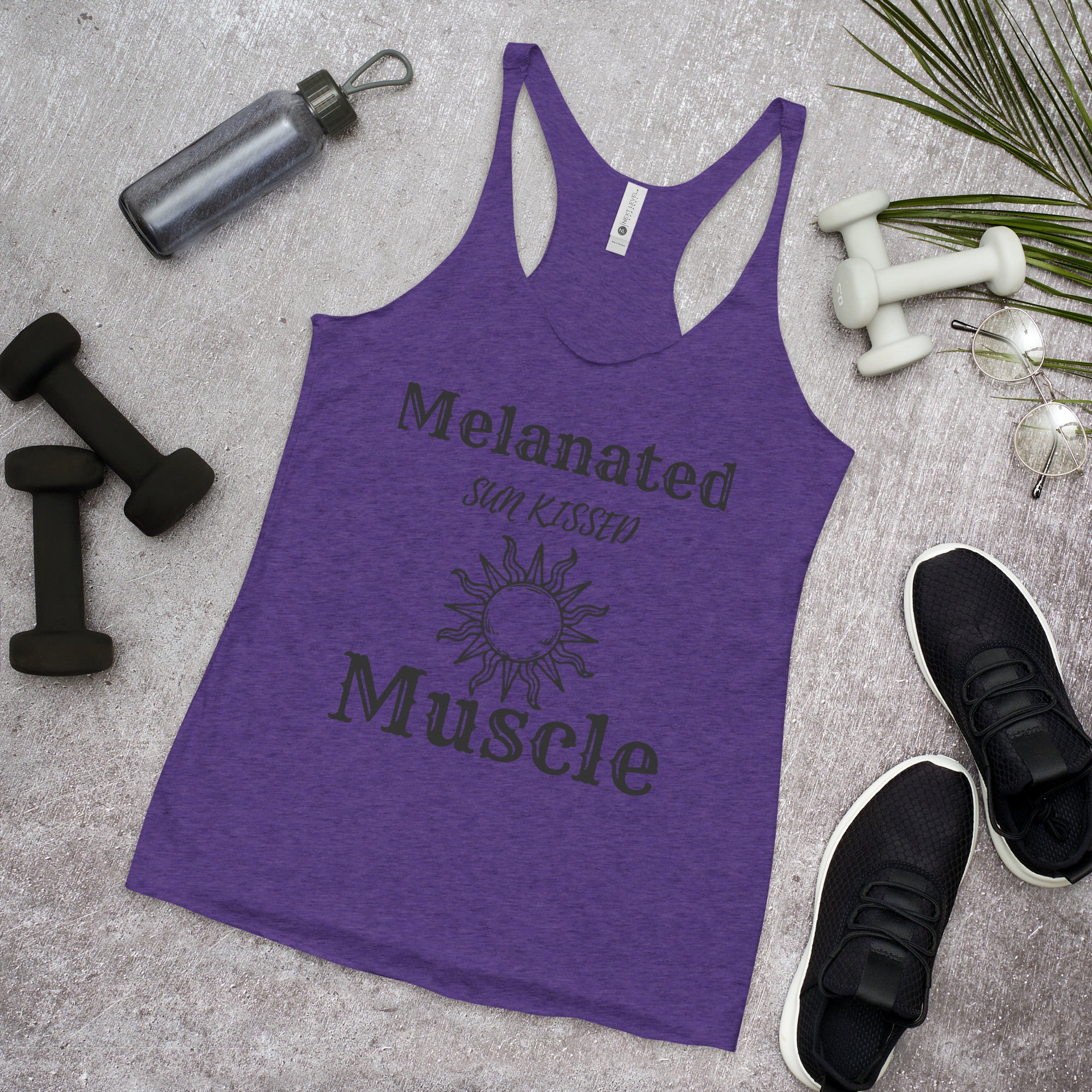 Melanated Muscle Women's Racerback Tank