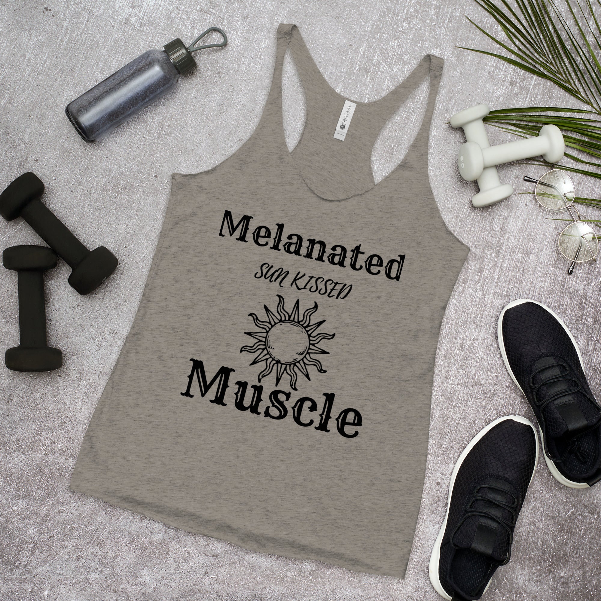 Melanated Muscle Women's Racerback Tank