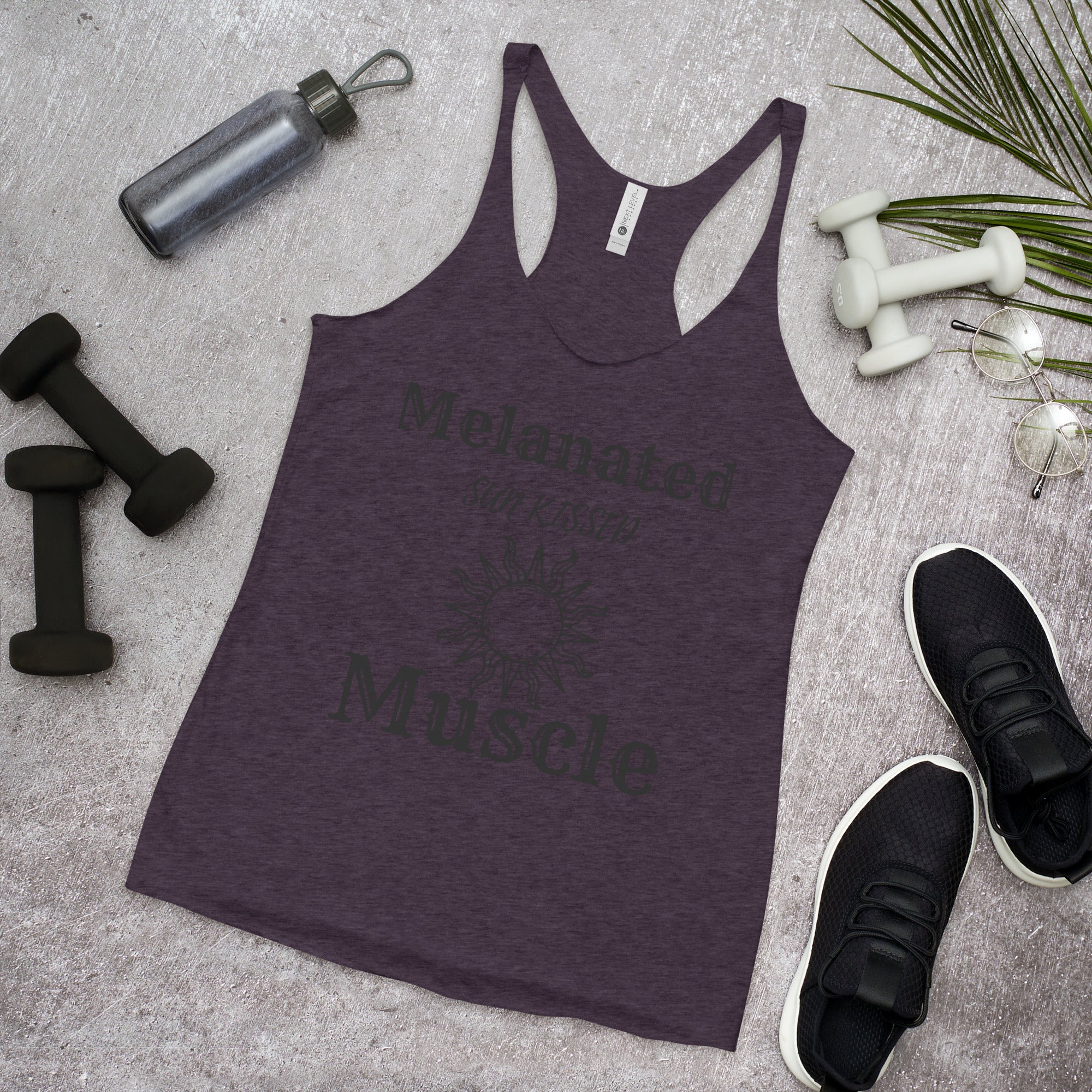 Melanated Muscle Women's Racerback Tank