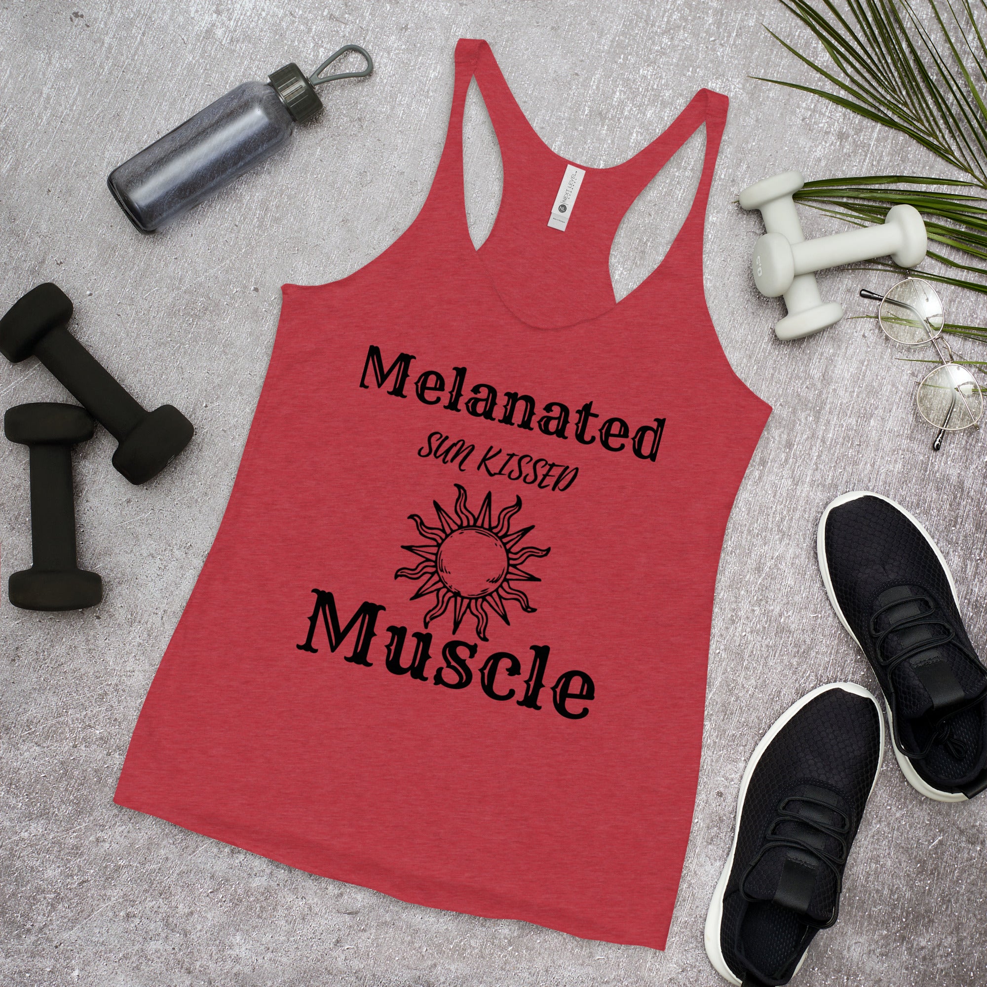 Melanated Muscle Women's Racerback Tank
